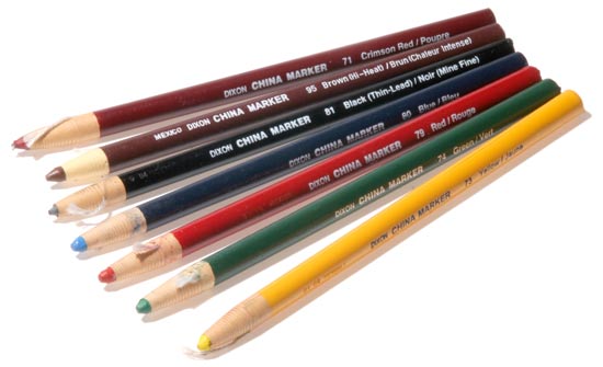Dixon china markers, water resistant, removable marks, non-toxic
